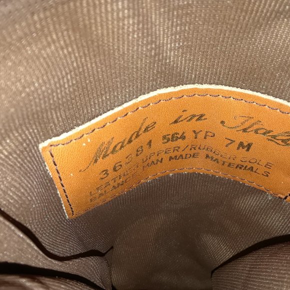 Leather Boots Size 7 Made in Italy 3.5 in Heel - Picture 7 of 8